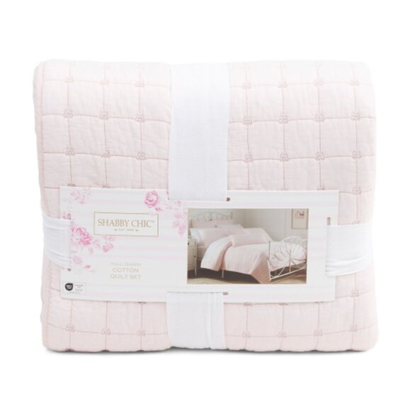 SHABBY CHIC Bow Quilt Set - Picture 1 of 2